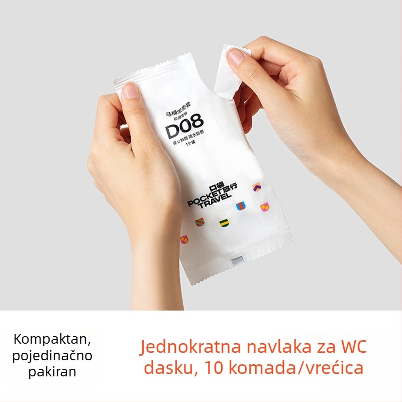 Pocket Travel set jednokratnih navlaka za sjedalo WC-a, od netkanog materijala, vodootporno, za putovanja