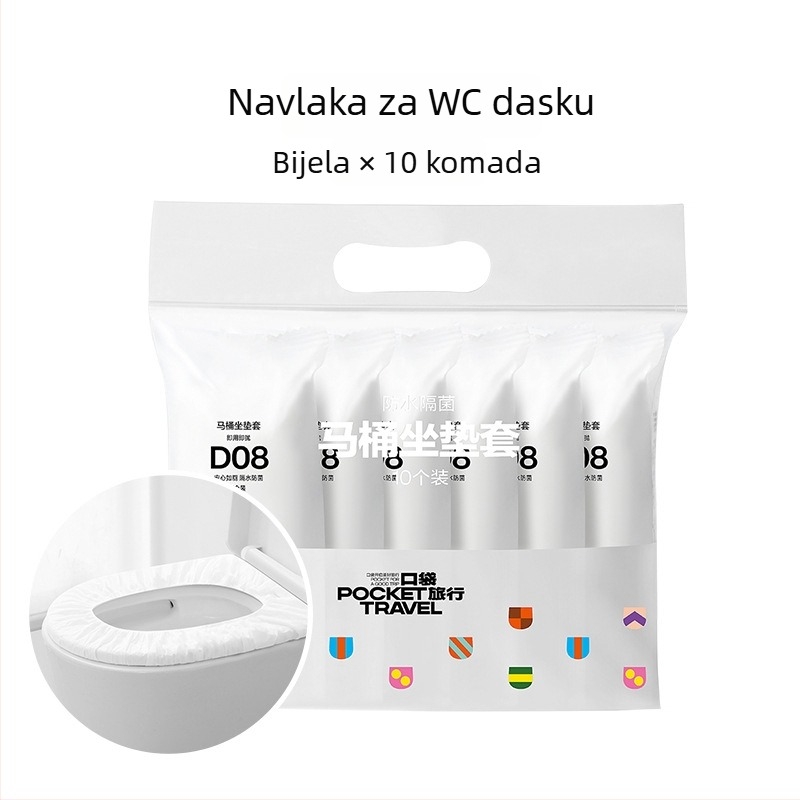 Pocket Travel set jednokratnih navlaka za sjedalo WC-a, od netkanog materijala, vodootporno, za putovanja