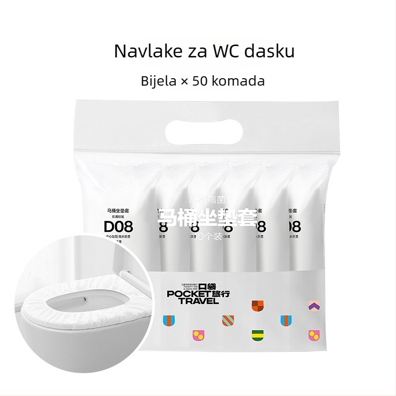 Pocket Travel set jednokratnih navlaka za sjedalo WC-a, od netkanog materijala, vodootporno, za putovanja