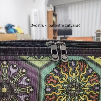 100-litarska trostruka platnena kutija za pohranu s poklopcem i zatvaračem, vodootporna, velika zapremina za odjeću i deke, sklopiva