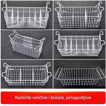 Metalni spremnik za hladnjak i zamrzivač, univerzalni viseći koš za unutarnje skladištenje hrane