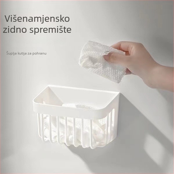 Zidni plastični organizator za ručnike i kutija za recikliranje u kupaonici