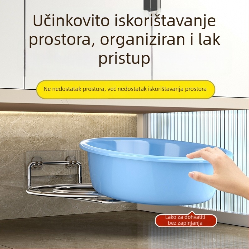 Zidni organizator za umivaonik u kupaonici, bez bušenja