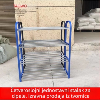 Četveroslojni plastični stalak za cipele, podni stalak, uštedu prostora, jednostavna montaža, kućni organizator skladištenja