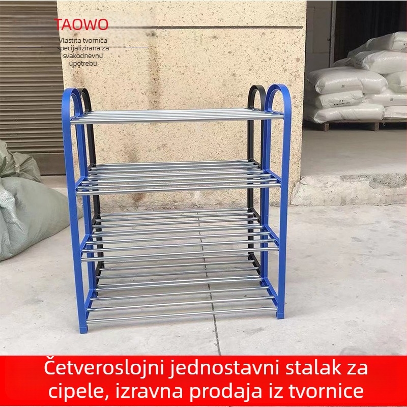 Četveroslojni plastični stalak za cipele, podni stalak, uštedu prostora, jednostavna montaža, kućni organizator skladištenja