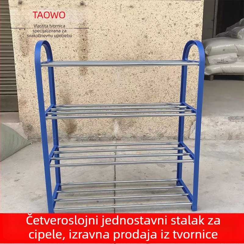 Četveroslojni plastični stalak za cipele, podni stalak, uštedu prostora, jednostavna montaža, kućni organizator skladištenja