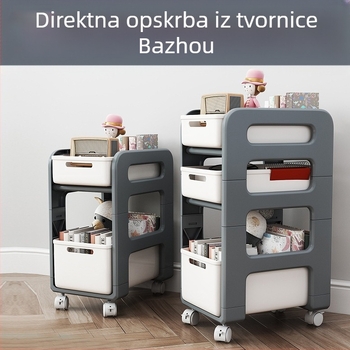 Moderna višenamjenska organizacijska polica za ured i školu — ispod stola četveroslojni regal za torbe i knjige
