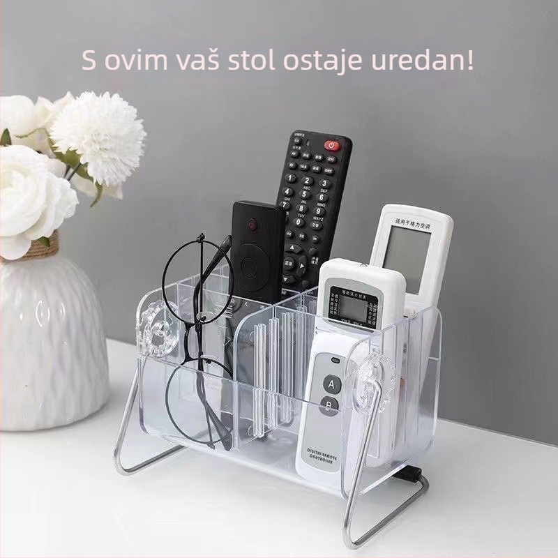 Stolni organizator za daljinske upravljače, naočale i futrole za telefon — uspravni spremnik za pohranu velike kapacitete