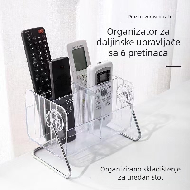 Stolni organizator za daljinske upravljače, naočale i futrole za telefon — uspravni spremnik za pohranu velike kapacitete