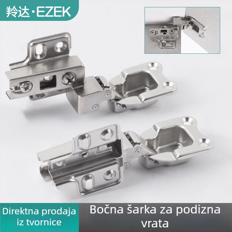 Bočno postavljene šarke za vrata koja se otvaraju prema gore, 35 mm kupaste šarke za TV ormar i toaletni stol, lijevo i desno posebno oblikovanih šarki