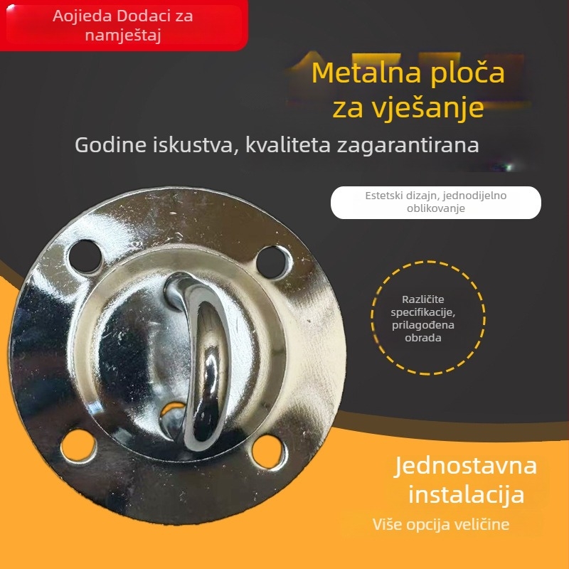 Metalna viseća ploča za fitness, okvir za učvršćivanje vrećice s pijeskom, stropni prsten za vješanje i pločica za zračnu jogu