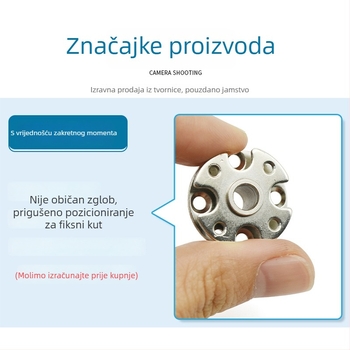 Disk dampirajuća osovinska osovina s okruglim torzijskim momentom, podešivim momentom i zaustavnom pozicijom, dodatak za ramenski zglob
