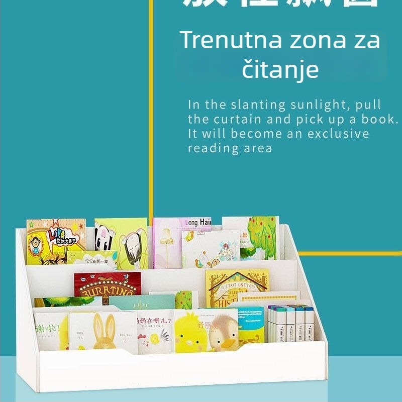 Ekonomična dječja stolna knjižnica – jednostavan regač za čitanje i skladištenje, kombinirani stalak