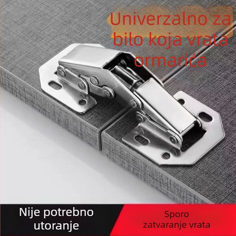 Bez bušenja, plošno montirani šarni za ormariće s hidrauličkim tlomom, tih