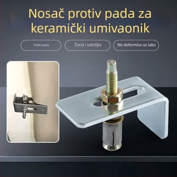 Montažni set za keramički umivaonik ispod ploče: pričvrsni elementi, ekspanzijski vijci, kukice i potporne ploče
