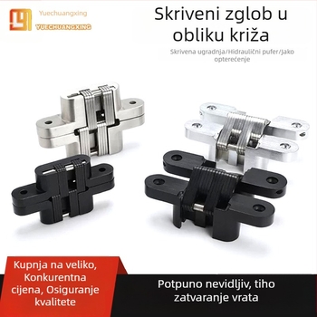 Križno skrivena šarka za vrata, za sklopna vrata