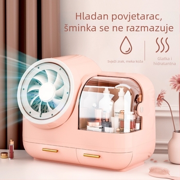 LED kutija za kozmetiku, veliki stolni organizator za šminku i njegu kože, otporan na prašinu