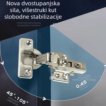 20 komada šarki od hladno valjanog čelika sa amortizacijom, 90° preklopne šarke za namještaj, tih hardver
