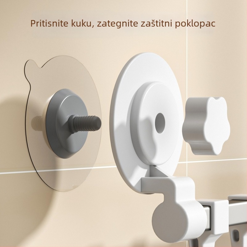 Easy Era: Redovita kratka pritisna čašica, snažna, bez tragova ljepila, za kućnu upotrebu, vodootporna i čvrsta, nosivost do 5 kg