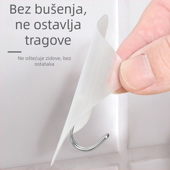 Prozirna vodootporna kuka s ljepilom, za kupaonicu i kuhinju, bez bušenja, bez čavlića, snažno držanje
