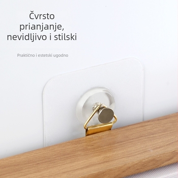 Set od 5 samoljepljivih kuka za okvire fotografija, bez bušenja, snažne zidne kuka, nosivost 3–5 kg