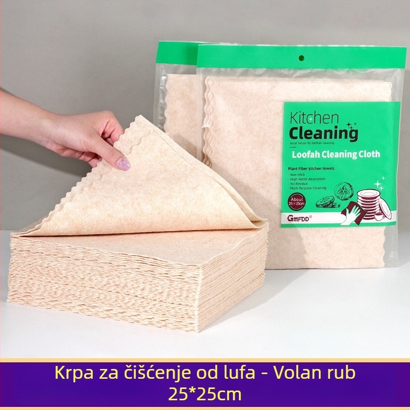 Debeli loofah krpa za suđe, upija vodu, ne ostavlja masnoću, kuhinjsko čišćenje.