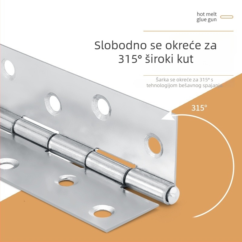 4-inčni nehrđajući čelični šarnir za vrata i prozore, sklopni šarnir za drvenu kutiju