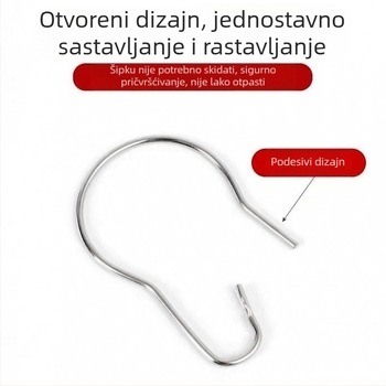 Kuke za zavjese i dodaci, kratki prsteni za romanske šipke i kukice s kružnim otvorima
