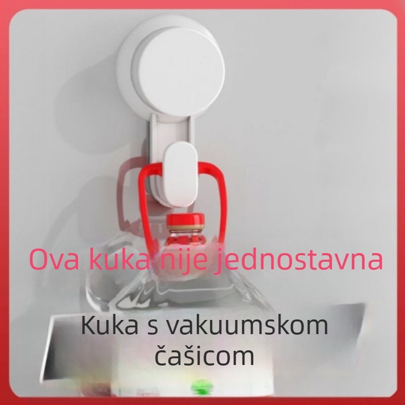 Snažan držač s usisnom čašom za kupaonicu i kuhinju, držač ručnika na vratima, bez tragova