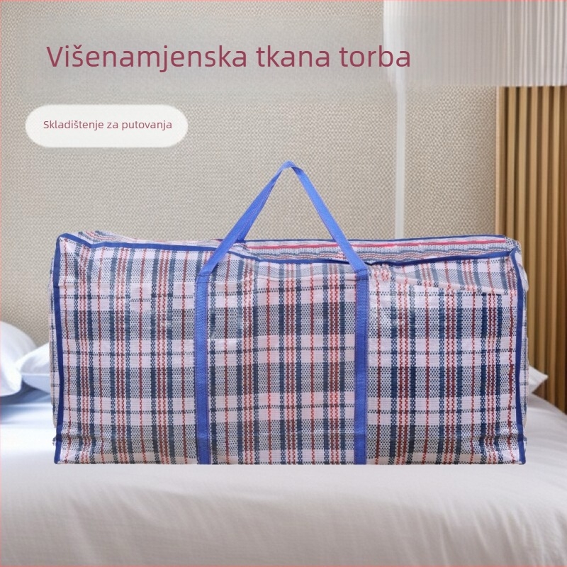 Laminirana vodootporna torba za preseljenje – tkana vreća za odjeću i pokrivače, velika, prijenosna, za studentski dom