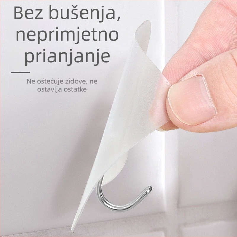 Ljepljivi vješalice bez bušenja, prozirne i vodootporne, za kupaonicu, WC i kuhinju