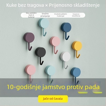 Kreativne zidne vješalice bez traga s jakim ljepilom za montažu; pogodne za kupaonicu, stražnju stranu vrata, ključeve, dom