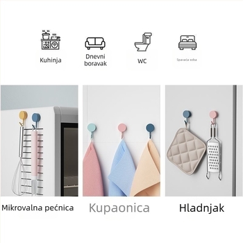 Kreativne zidne vješalice bez traga s jakim ljepilom za montažu; pogodne za kupaonicu, stražnju stranu vrata, ključeve, dom