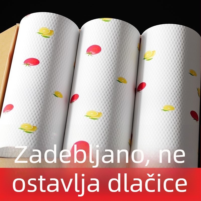 Kuhinjska tiskana netkani krpa, jednokratna, deblja, za mokro i suho čišćenje