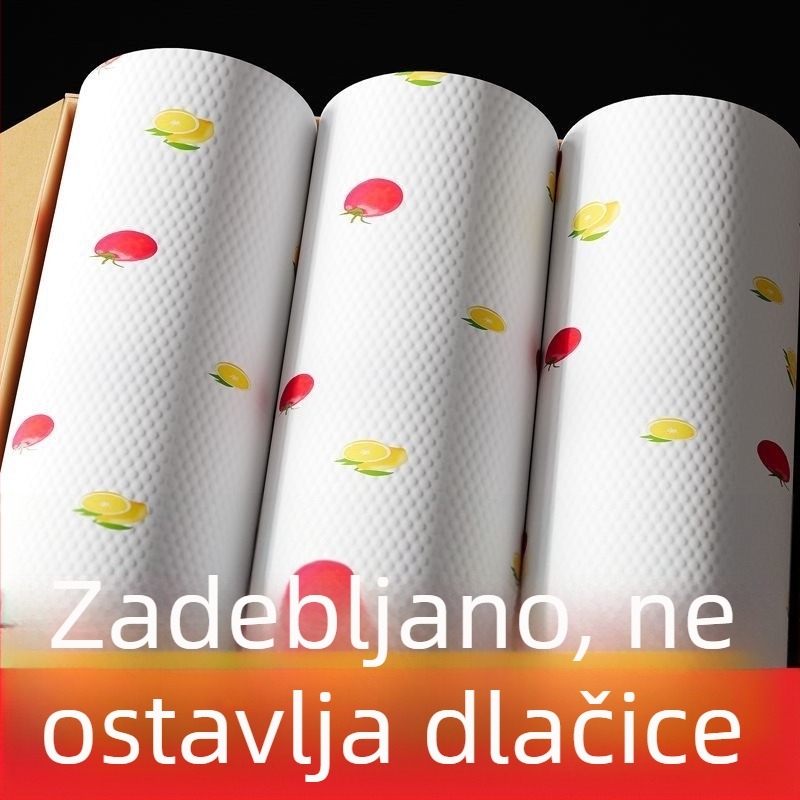 Kuhinjska tiskana netkani krpa, jednokratna, deblja, za mokro i suho čišćenje