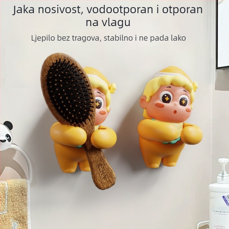 Zvjezdasti organizator kupaonice s držačem za četkicu za zube i zidnim držačem za češalj