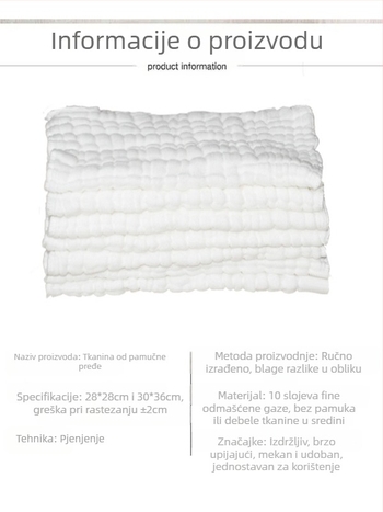 Errifan Deblja pamučna krpa za suđe, kuhinja, bez dlačica
