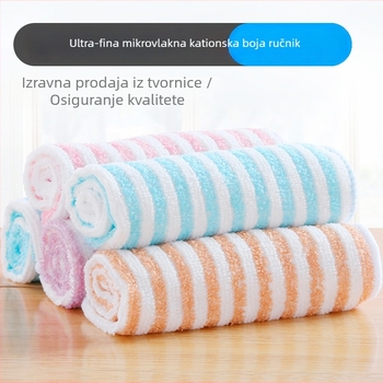 Poliesterska krpa za čišćenje s prugama, vrlo upijajuća, debela, bez dlačica, za brisanje stolova