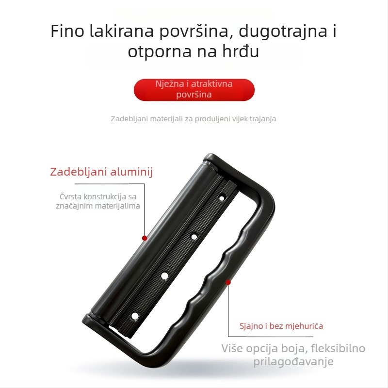 Guangbo Sklopivi set hardvera za prozore i vrata — aluminij, skrivena vodilica, sklopni šarki, crna kvaka