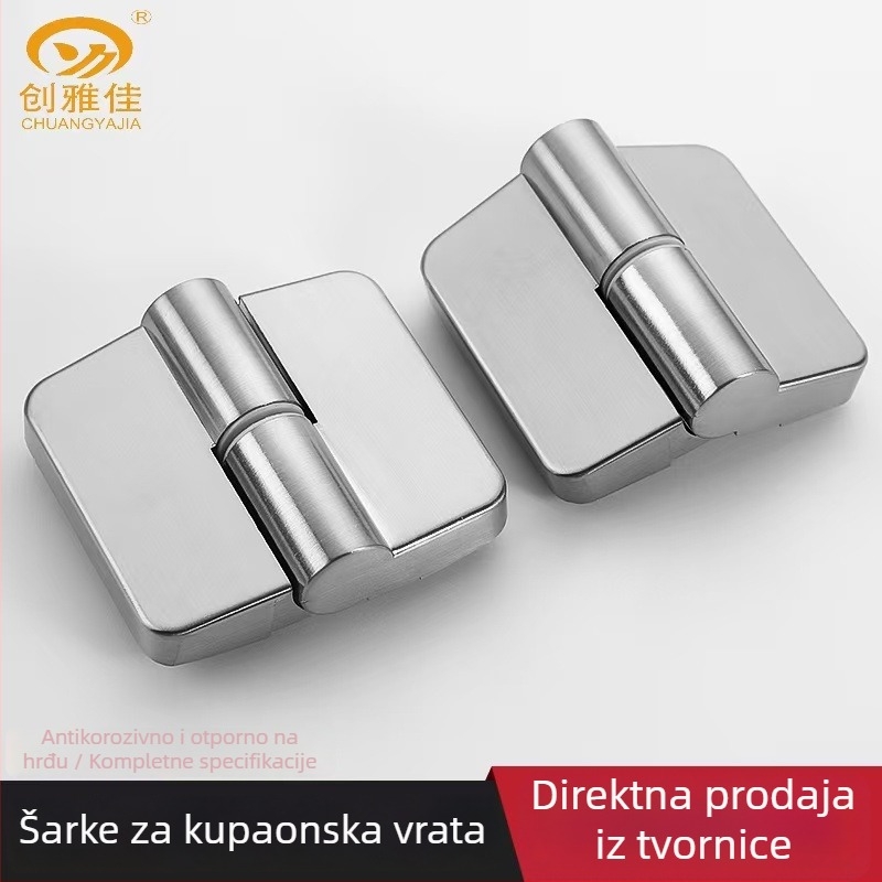 Nehrđajući čelik, uobičajena H-panta za vrata pregrade kupaonice, s automatskim zatvaranjem