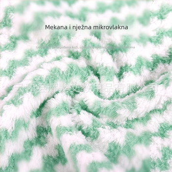 Kuhinjska krpa od koralnog pliša, mikrovlakna, upija, bez dlačica, prugast uzorak, za pranje posuđa