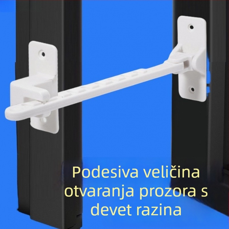 Ograničivač prozora za kasetne prozore, držač otvaranja prozora, vjetro otporna brava, univerzalna zaštita djece