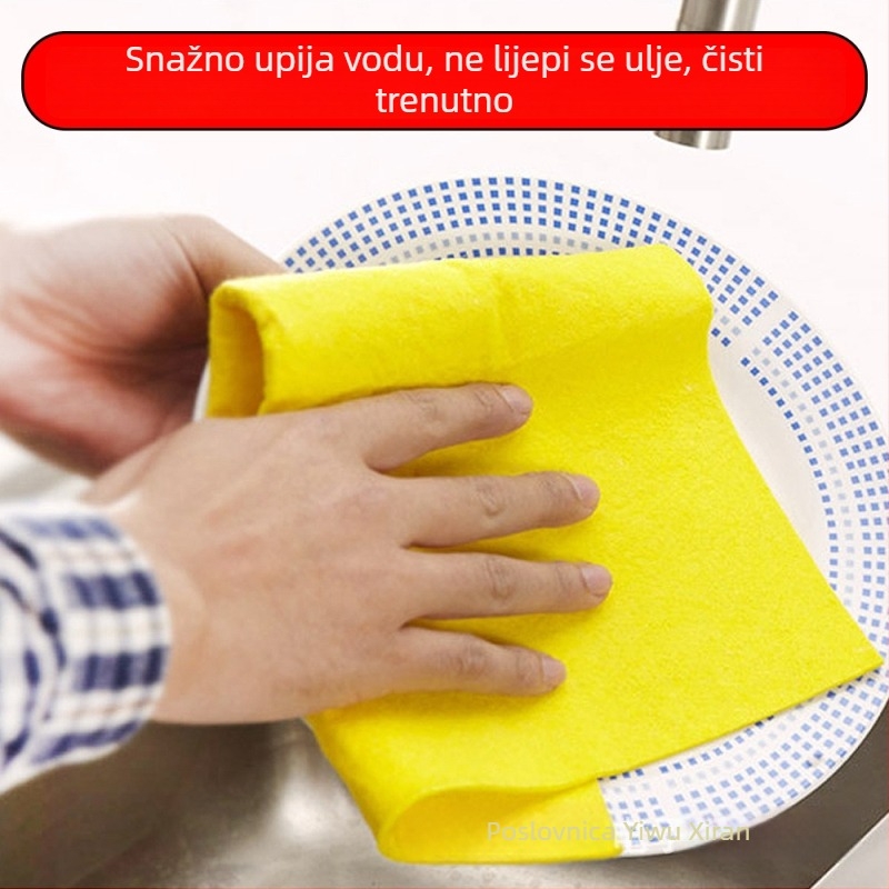 Krpa za suđe od bambusovih vlakana, debela, njemačkog stila, visoka upojnost, otporna na masnoće, kućno čišćenje
