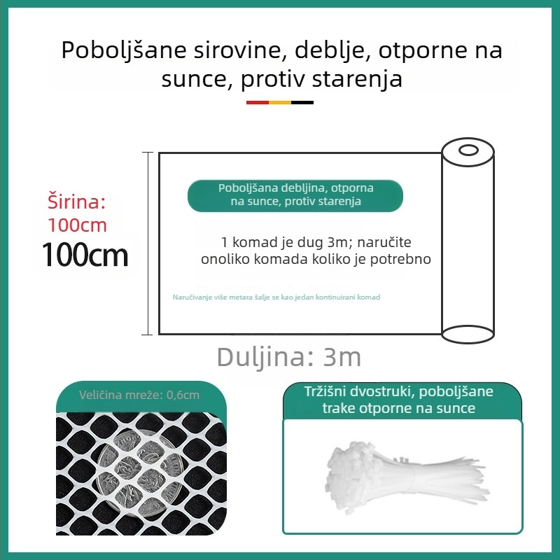 PVC zaštitna mreža za balkon i prozore