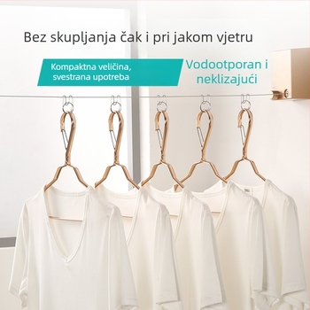Vanjski klips za špagu za sušenje, otporan na vjetar i klizanje, nehrđajući čelik, pričvrsna kopča, višenamjenski kuk