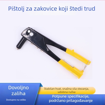 Ručni jednoruki zakivni pištolj za montažu stropova, za vrata i prozore, mehanički uređaji, promjera 2,4–4,8 mm