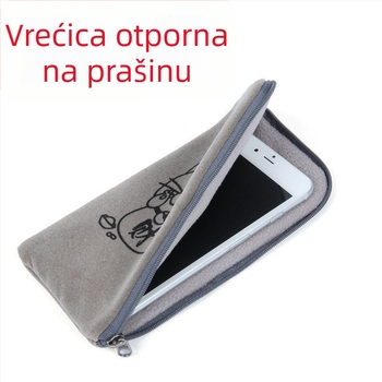 Plišani cilindrični organizator za telefon, kabele, power banku, tvrdi disk i naočale sa zatvaračem