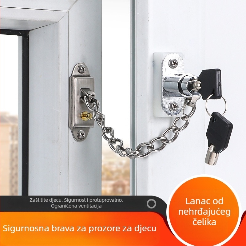 Top Valley brava za prozore od nehrđajućeg čelika s lancem