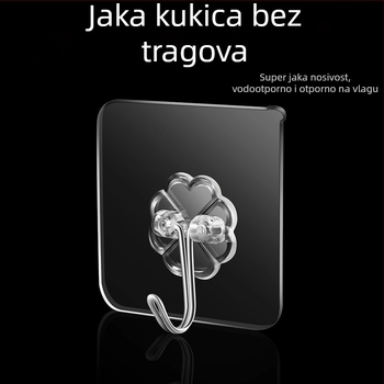 Snažne ljepilne kukice bez bušenja, prozirne, za kuhinjski zid