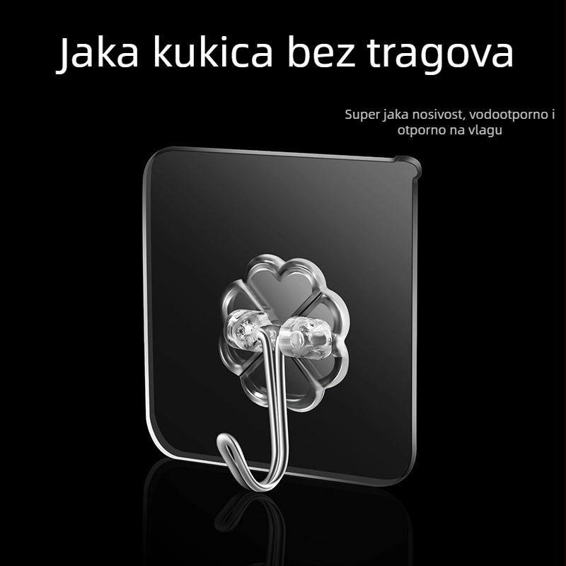 Snažne ljepilne kukice bez bušenja, prozirne, za kuhinjski zid